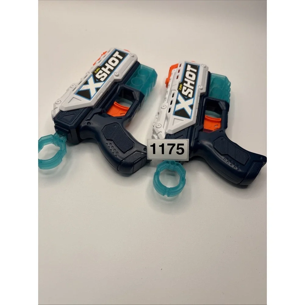 2Sets Of Zuru X-Shot Pulse Recoil Kickback Dart Blaster Toy Gun. Pre-Owned‎